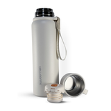 HELLO DRINK STEEL WATER BOTTLE WITH STRAP CAP | 750ML | BEIGE 2