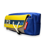 BRAVE Mountain Adventure Canvas Pencil Case with Toggle Lock – Multi-Layer Large Stationery Pouch | Yellow 2
