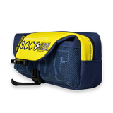 Soccer Sports Canvas Pencil Case with Buckle Lock – Multi-Layer Large Stationery Pouch | Yellow 2