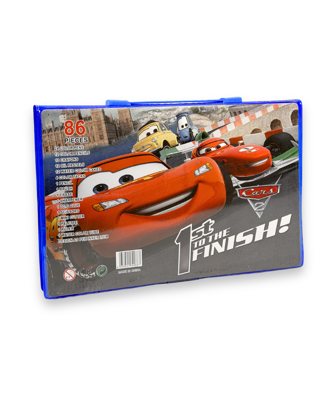 Disney Cars 2 Lightning McQueen 86 piece art set blue plastic case Pakistan