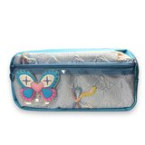 Premium Pastel Purple Quilted Butterfly Pencil Case – Aesthetic Large Capacity Pouch for Girls 5