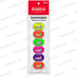Goldfish Pencil Sharpeners - Fluorescent Colours (Pack of 6) 3