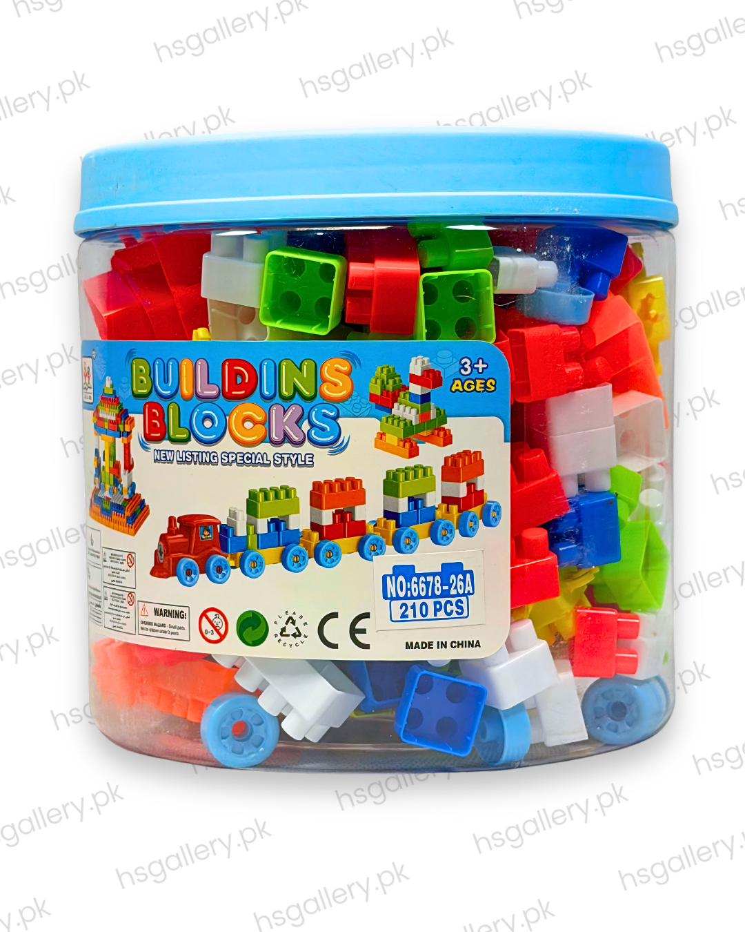 210 PCS Kids Educational Building Blocks Bucket Set