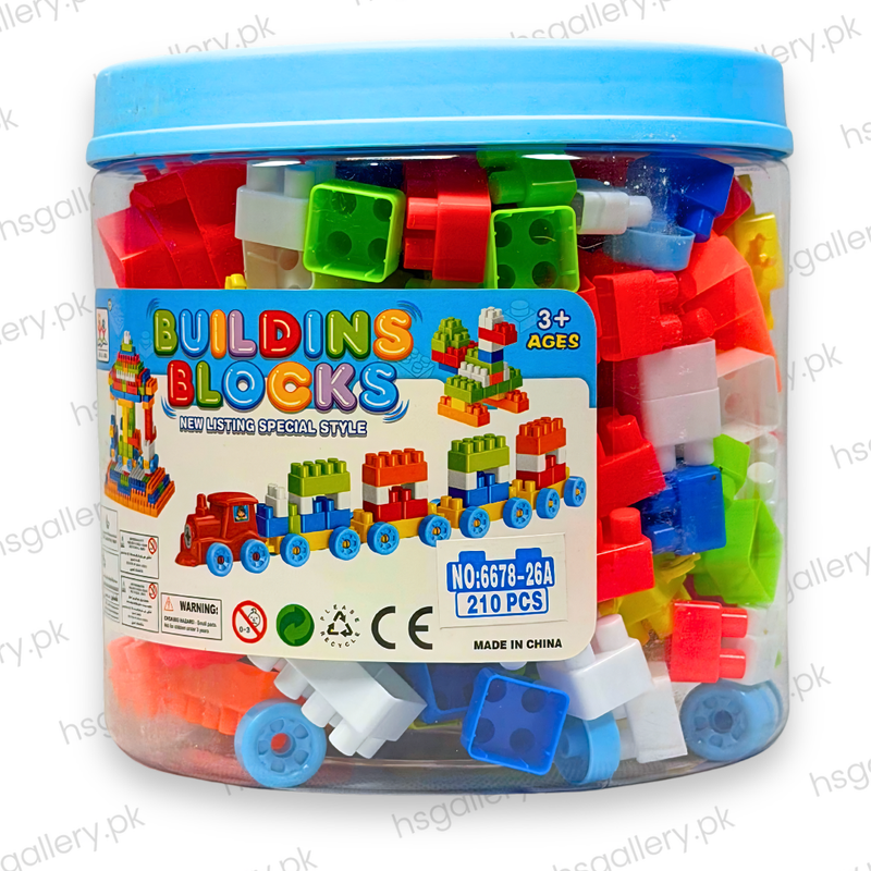 210 PCS Kids Educational Building Blocks Bucket Set