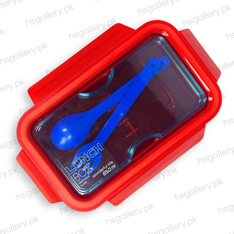 Japanese Style 850ml 2-Compartment Bento Lunch Box with Cutlery