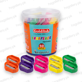 Goldfish High Quality Sharpeners Tub - Pack of 50 (Assorted Fluorescent Colours) 2
