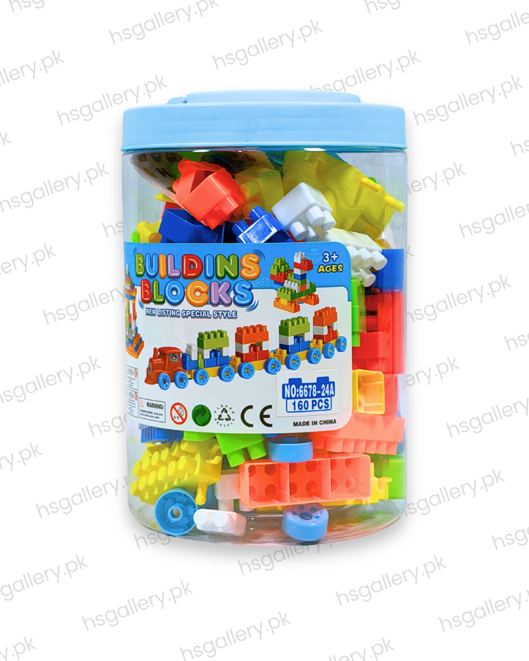 160 PCS Kids Educational Building Blocks Bucket Set