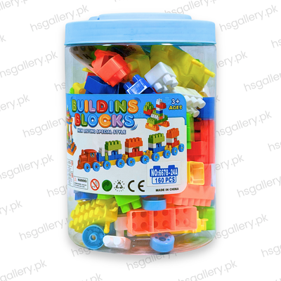 160 PCS Kids Educational Building Blocks Bucket Set
