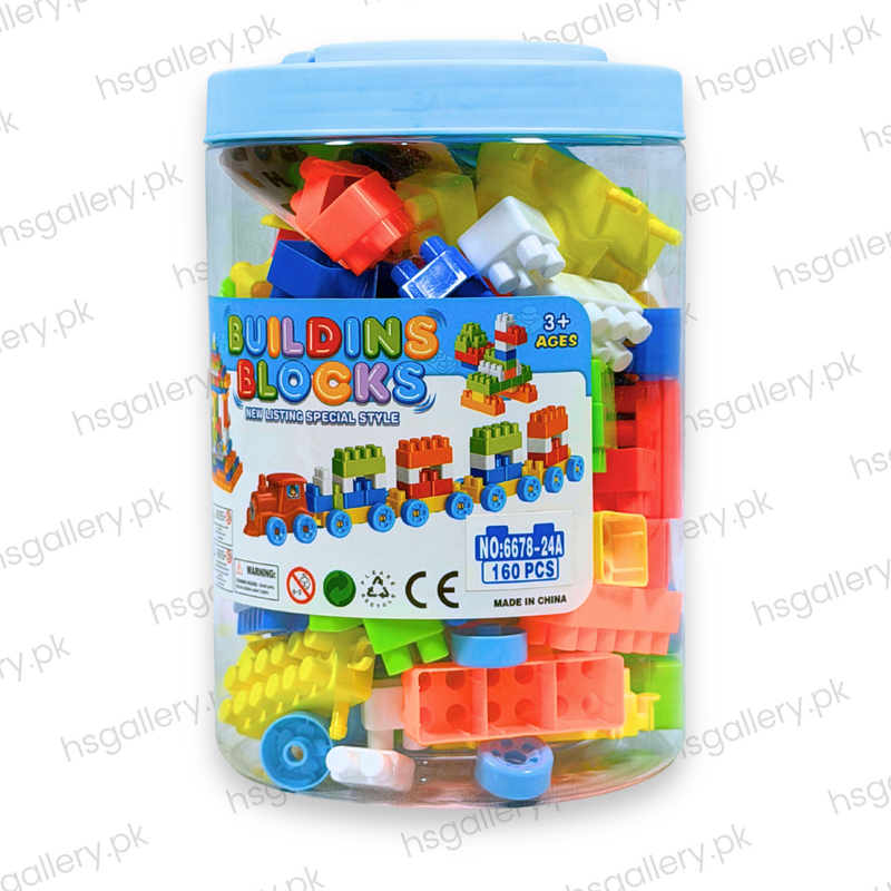 160 PCS Kids Educational Building Blocks Bucket Set