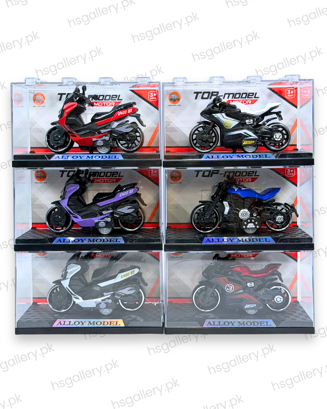 Die-Cast Alloy Motorcycle Model with Showcase Cases