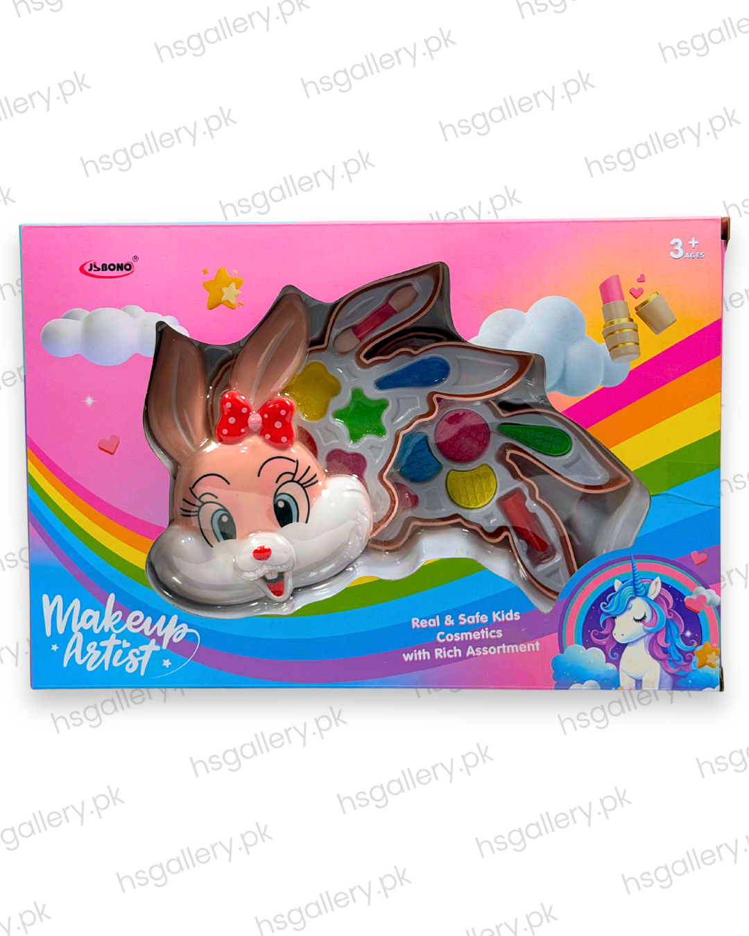 Cute Bunny Makeup Artist Kids Washable Cosmetic Kit