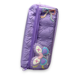 Premium Pastel Purple Quilted Butterfly Pencil Case – Aesthetic Large Capacity Pouch for Girls 1