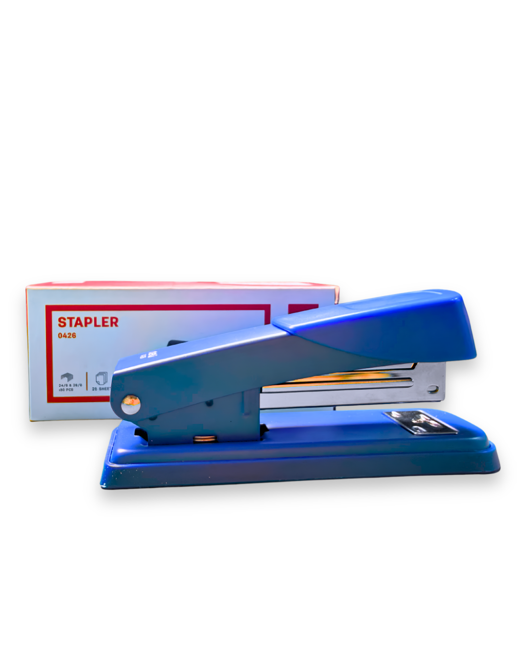 Deli Essential Half-Strip Metal Stapler (Model NO.: 0426 / E0426) - Blue