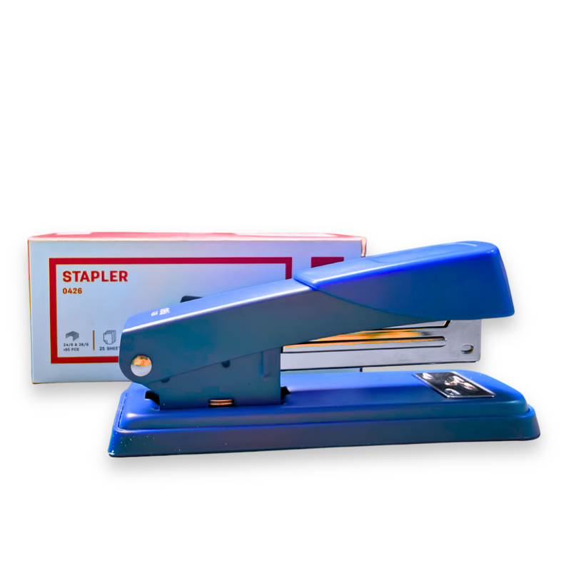 Deli Essential Half-Strip Metal Stapler (Model NO.: 0426 / E0426) - Blue