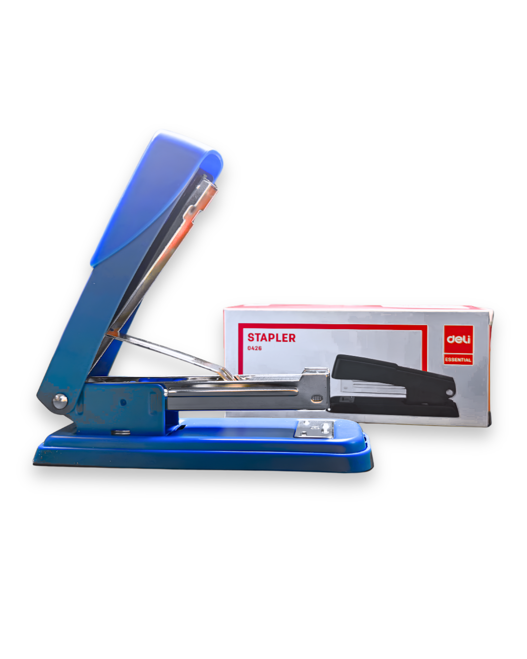 Deli Essential Half-Strip Metal Stapler (Model NO.: 0426 / E0426) - Blue