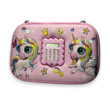 Magical Unicorn Aesthetic Geometry Box | Multi-Functional Hard Shell Pencil Case for School Kids | Pink 1
