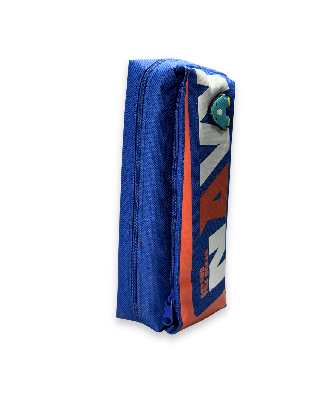 NAVY Premium Royal Blue & Orange Canvas Pencil Case – Heavy Duty Large Capacity Pouch