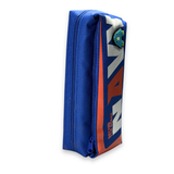 NAVY Premium Royal Blue & Orange Canvas Pencil Case – Heavy Duty Large Capacity Pouch 2
