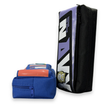 NAVY Premium Purple & Black Canvas Pencil Case – Heavy Duty Large Capacity Pouch 4