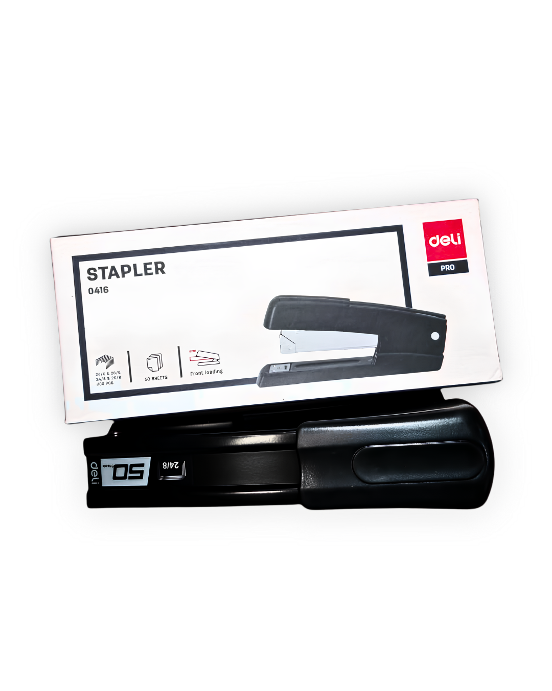 Deli Pro Heavy-Duty Desktop Stapler – Black (Model NO.: 0416 / E0416)