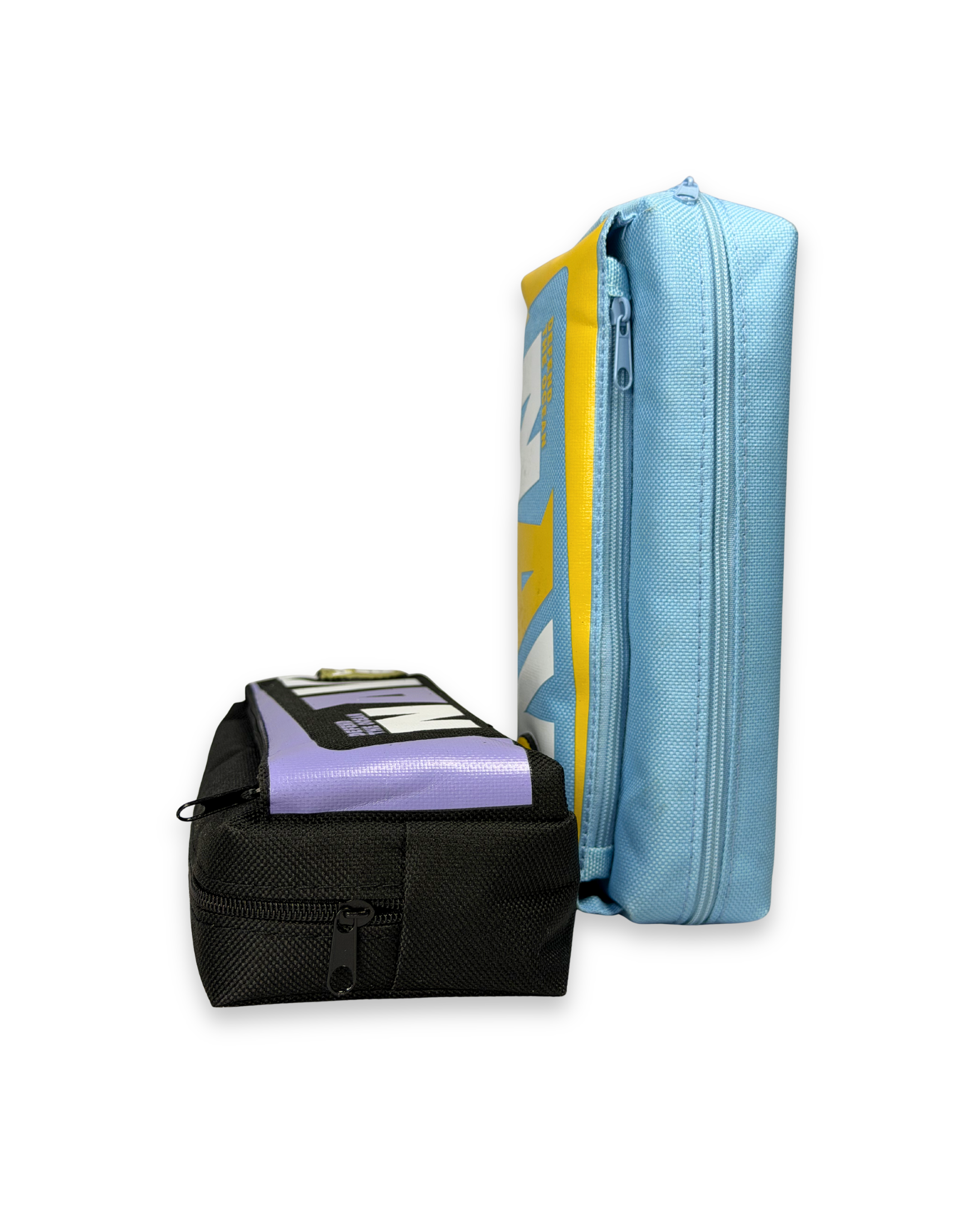 NAVY Premium Light Blue Canvas Pencil Case – Heavy Duty Large Capacity Pouch