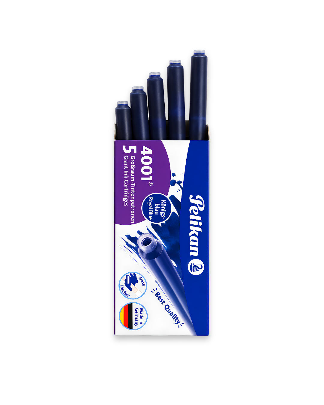 Pelikan 4001 Giant Ink Cartridges – Royal Blue (Pack of 5)