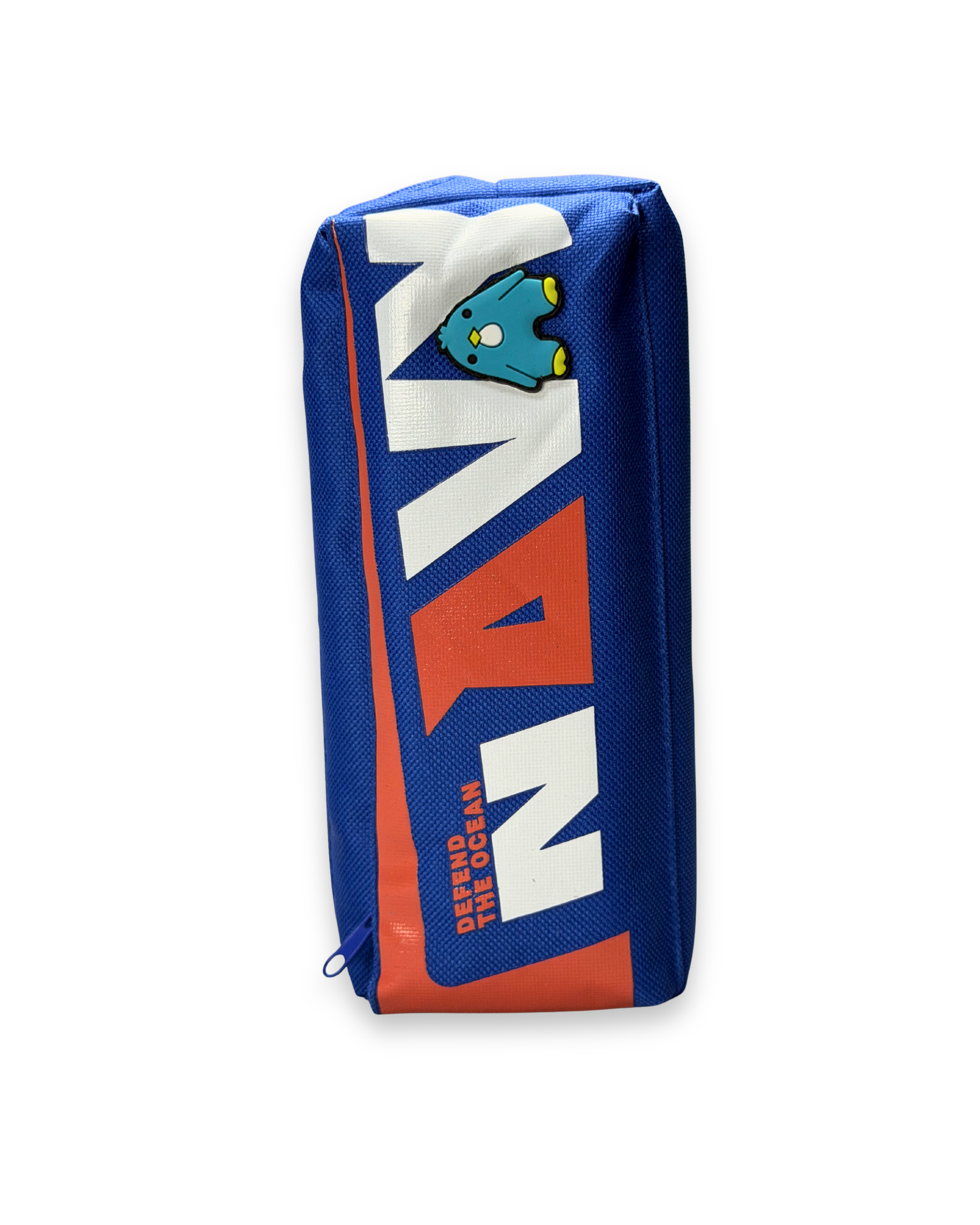 NAVY Premium Light Blue Canvas Pencil Case – Heavy Duty Large Capacity Pouch