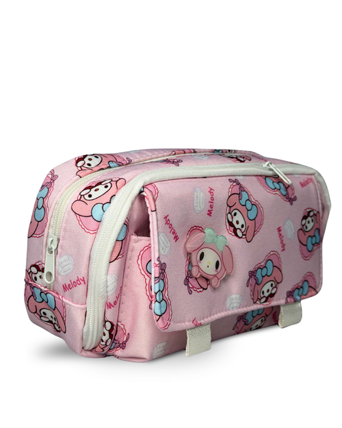 Cute Kawaii My Melody  Canvas Pencil Case – Multi-Compartment  Pouch for Girls | Pastel Pink