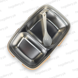Cute Space Girl 2-Compartment Stainless Steel Lunch Box | Orange 2