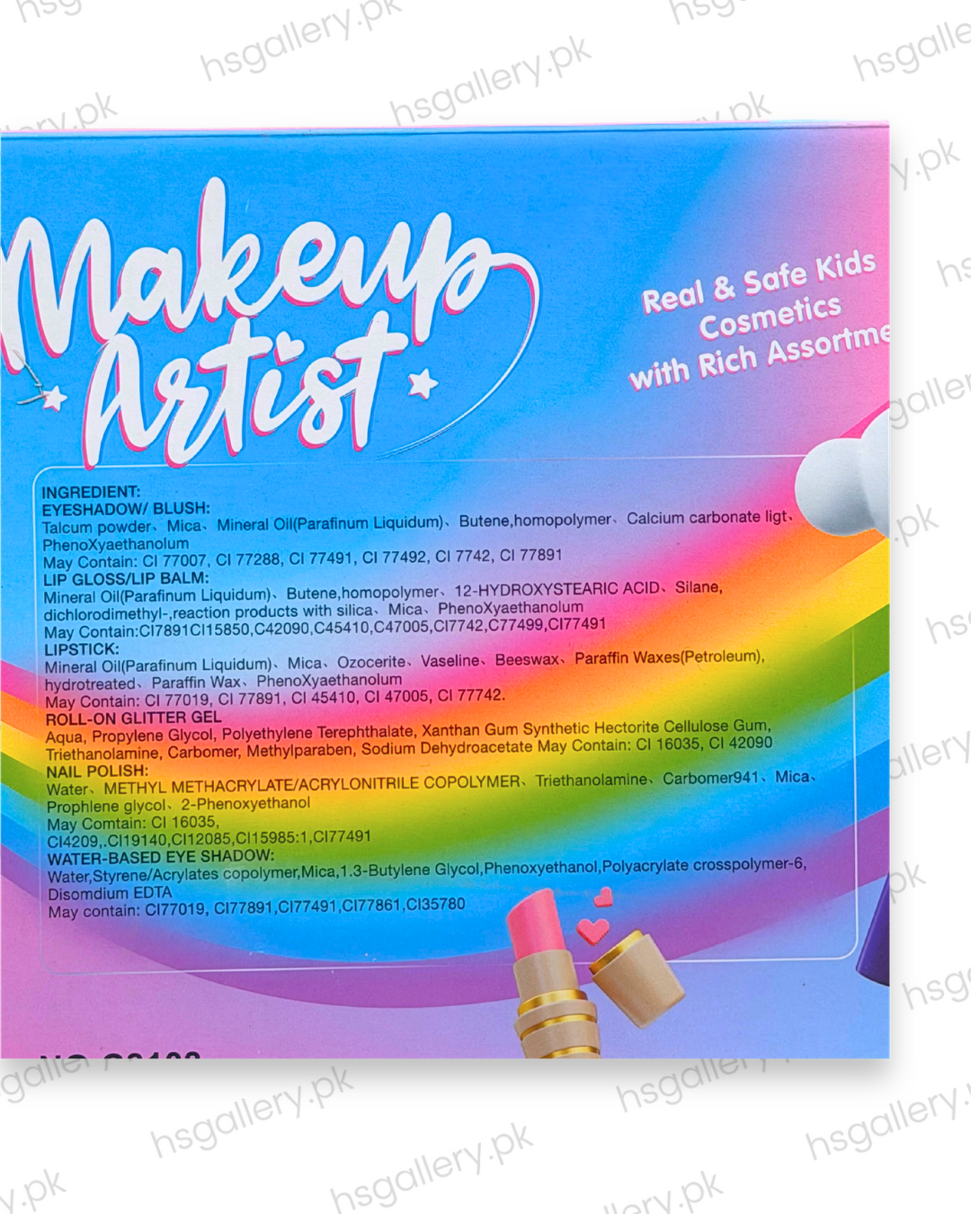 Cute Bunny Makeup Artist Kids Washable Cosmetic Kit
