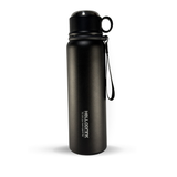 HELLO DRINK STEEL WATER BOTTLE WITH STRAP CAP | 750ML | BLACK 1