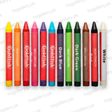 Goldfish Adventures of Flupa 9mm Wax Crayons - Pack of 12 Assorted Colours (Small) 3