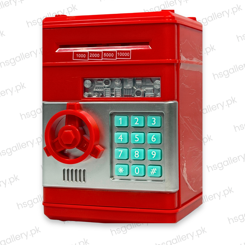 Electronic ATM Safe & Password Piggy Bank | RED