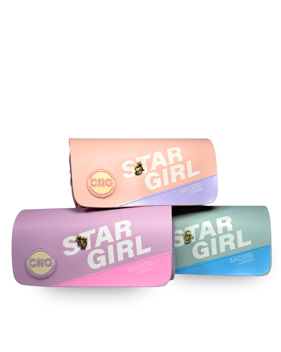 Premium "Star Girl" Aesthetic  PU Pouch – Large Capacity College Pencil Case | Purple