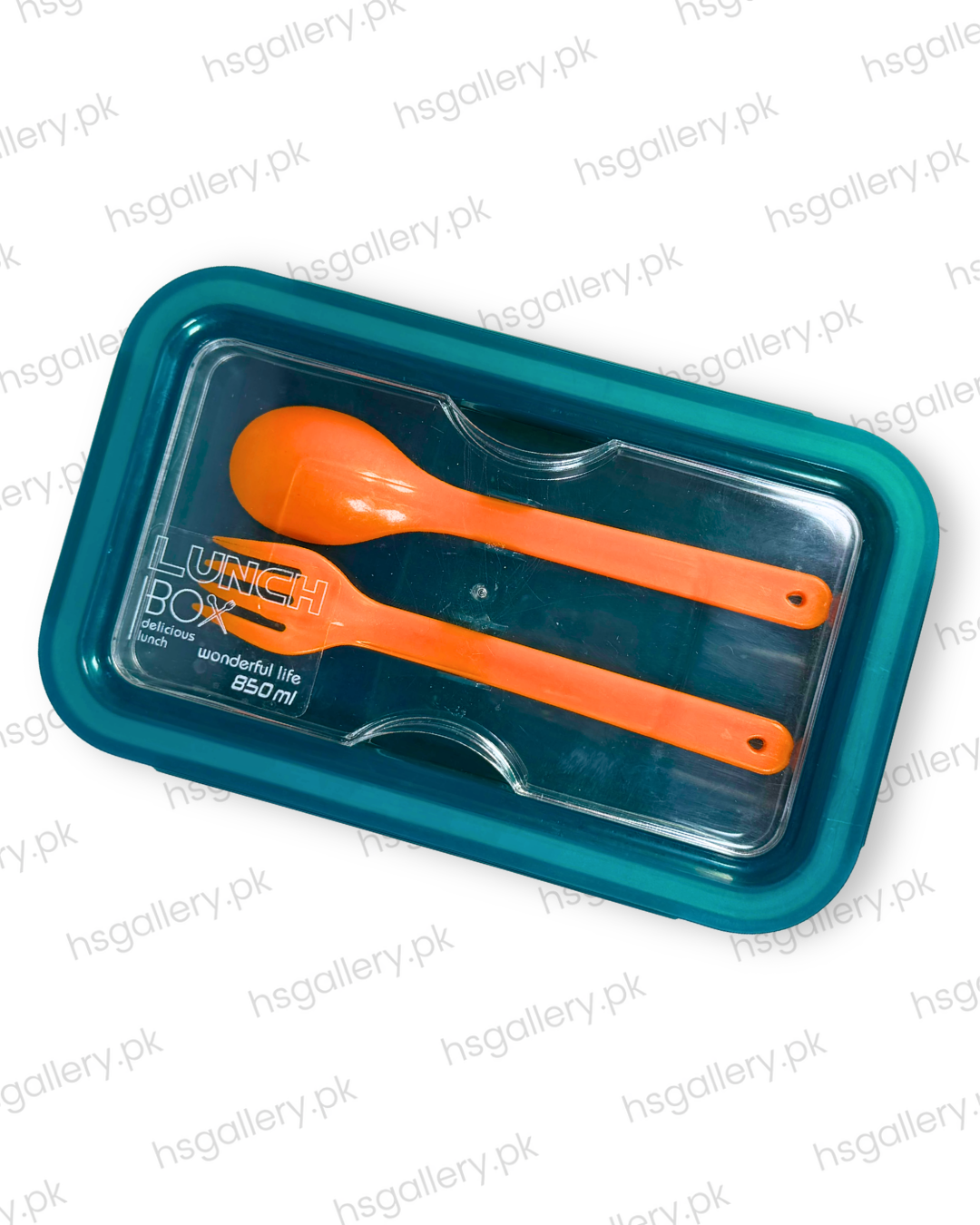 Japanese Style 850ml 2-Compartment Bento Lunch Box with Cutlery