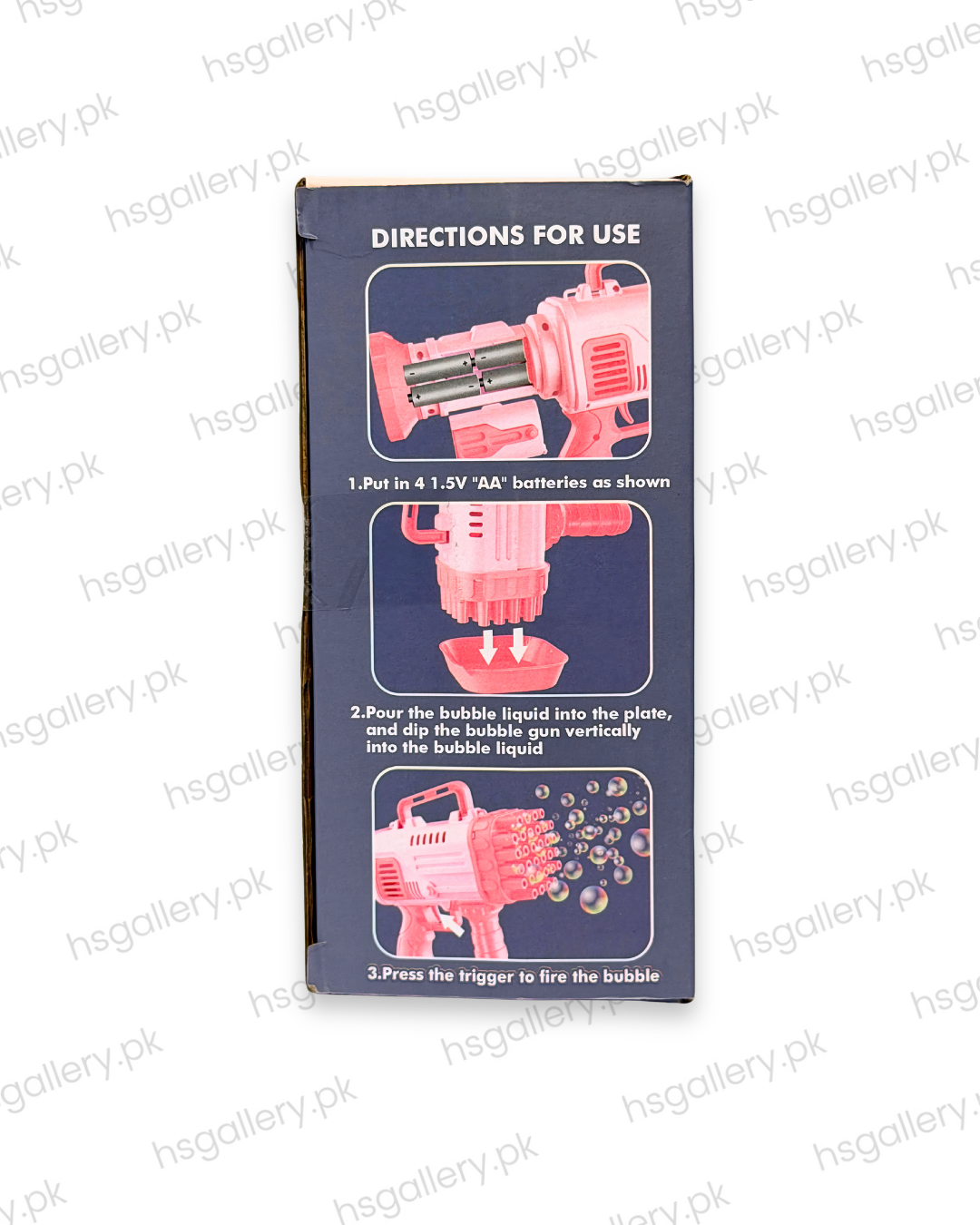 32-Hole Electric Gatling Bubble Gun Machine with Fan