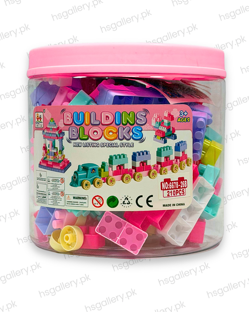 210 PCS Kids Educational Building Blocks Bucket Set