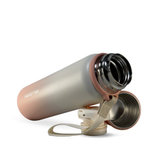 HELLO DRINK STEEL WATER BOTTLE WITH STRAP CAP | 750ML | BROWN 3