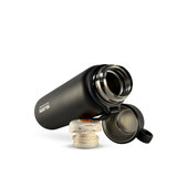 HELLO DRINK STEEL WATER BOTTLE WITH STRAP CAP | 750ML | BLACK 3