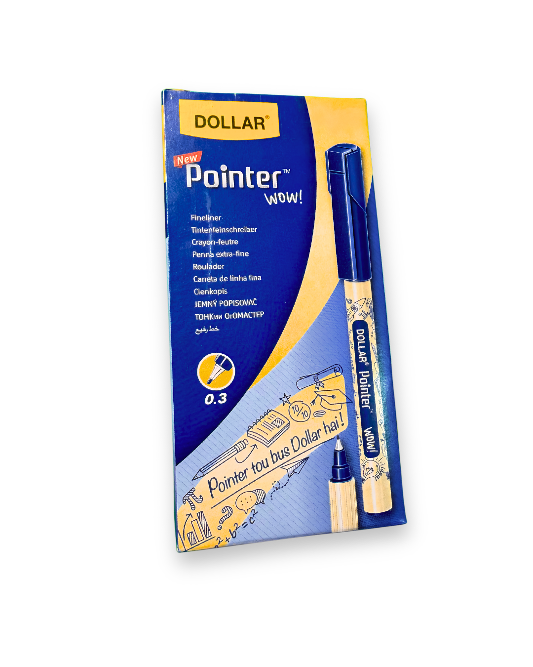 Dollar Pointer WOW! Fineliner Pen 0.3mm – Blue