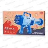 32-Hole Electric Gatling Bubble Gun Machine with Fan 1