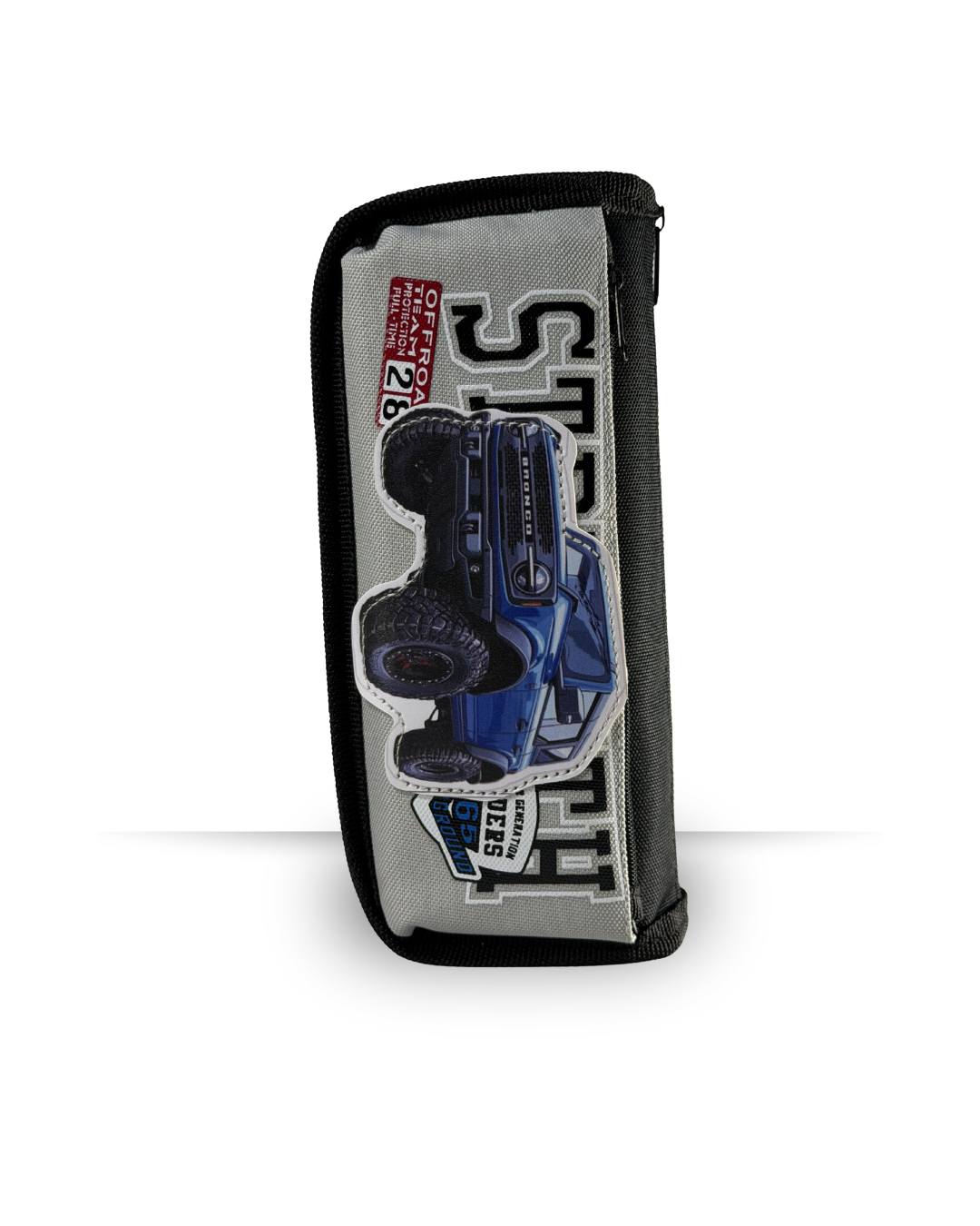 4x4 Offroad Bronco Truck 3D Embossed Pencil Case – Premium Large Capacity Pouch | Black