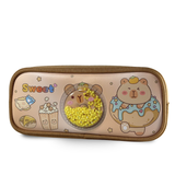 Cute Kawaii Capybara 3D Shaker Pouch – Premium Large Capacity Pencil Case for Girls & Boys 1