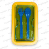 Japanese Style 850ml 2-Compartment Bento Lunch Box with Cutlery 1