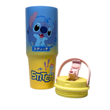Disney Stitch Sleepy Theme Two-Tone Yellow & Azure Blue Thermal Flask – Vacuum Insulated Leakproof Water Bottle 2