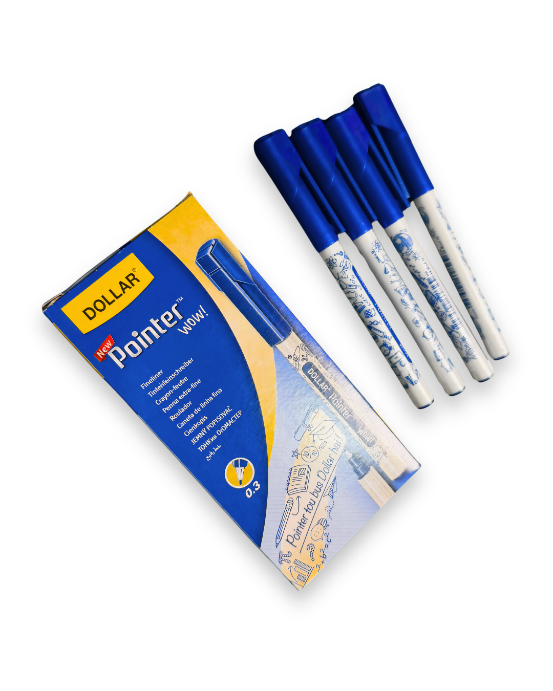 Dollar Pointer WOW! Fineliner Pen 0.3mm – Blue