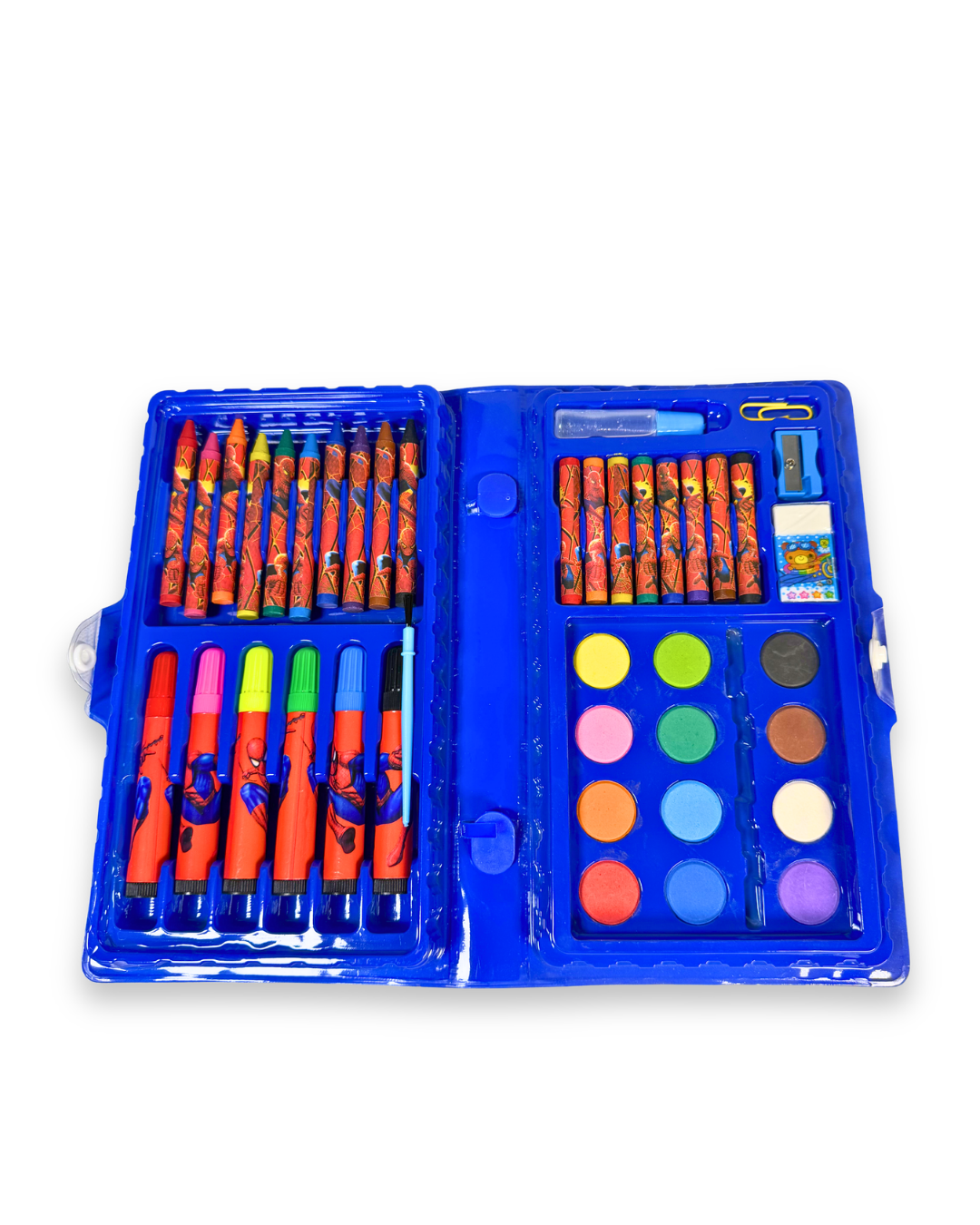 Spider-Man 42 piece art supply set markers crayons watercolors pencils boys Pakistan