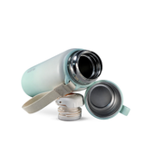 HELLO DRINK STEEL WATER BOTTLE WITH STRAP CAP | 750ML | GREEN 3