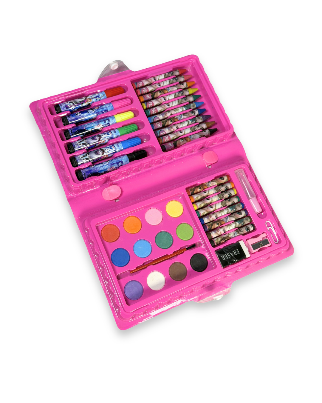Disney Frozen 42 piece art supply set markers crayons watercolors pencils girls Pakistan