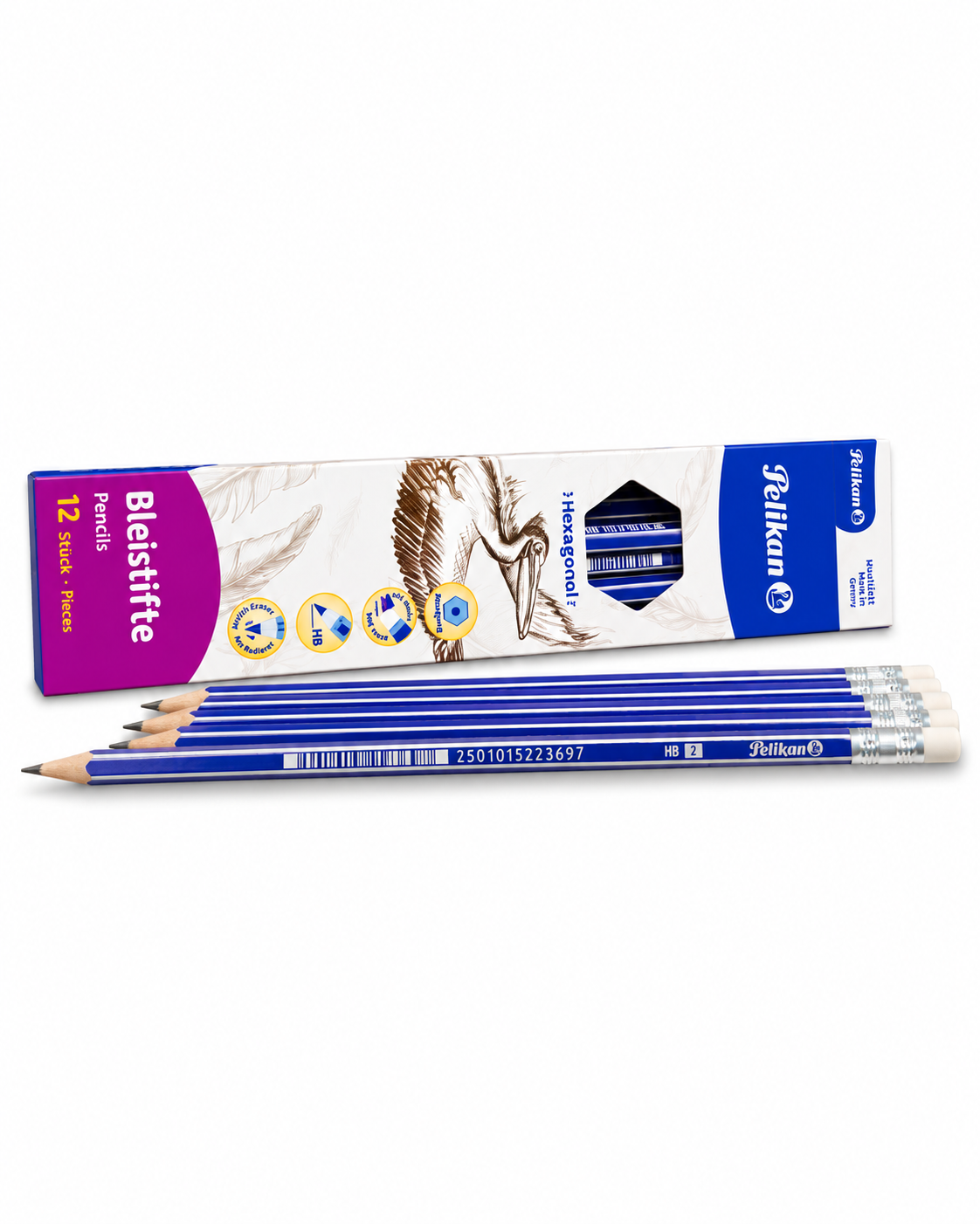 Pelikan Bleistifte Hexagonal Graphite Pencils HB – Pack of 12